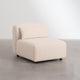 Module central SKLUM Fogler en tissu bouclette beige