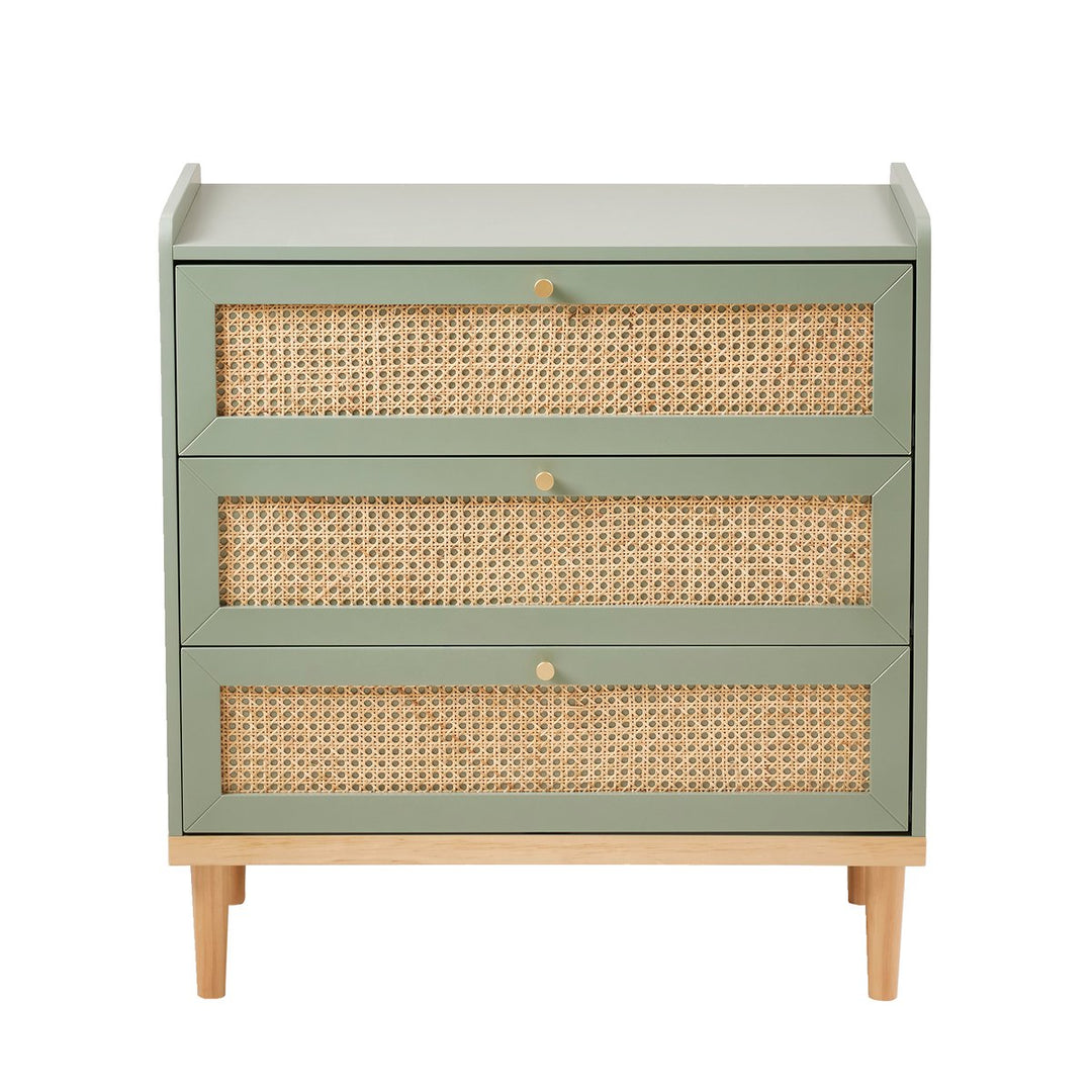 Commode en cannage VERTBAUDET Poésie vert
