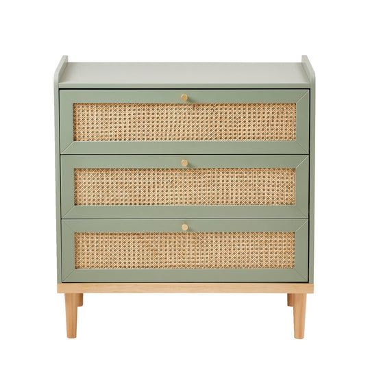 Commode en cannage VERTBAUDET Poésie vert