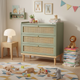 Commode en cannage VERTBAUDET Poésie vert