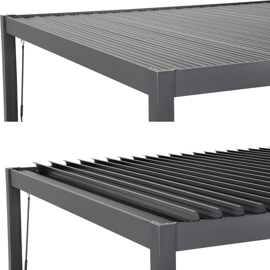 Pergola bioclimatique aluminium 3 x 3 m AirDay - Anthracite