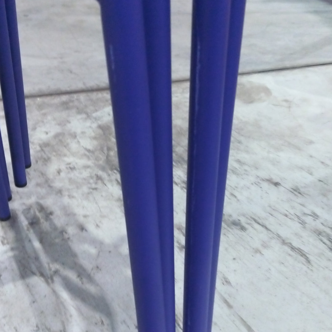 Lot de 4 chaises DRAWER Elin en plastique et métal Bleu électrique