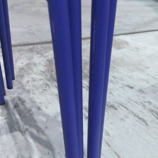 Lot de 4 chaises DRAWER Elin en plastique et métal Bleu électrique