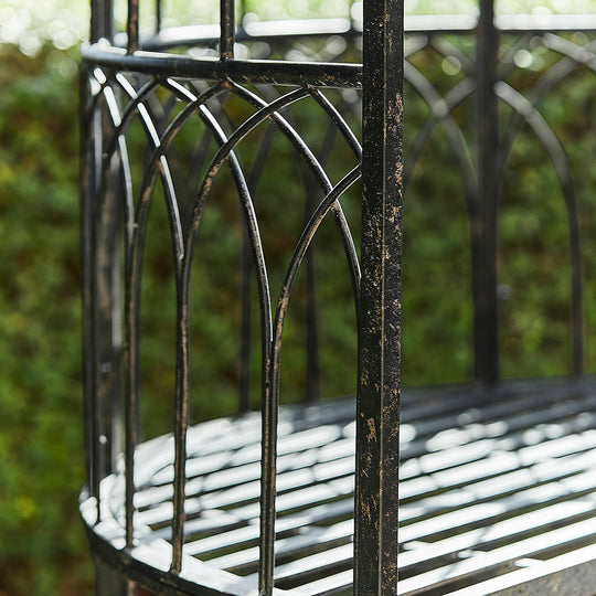 Banc LOBERON Rivandelle noir vieilli — photo produit