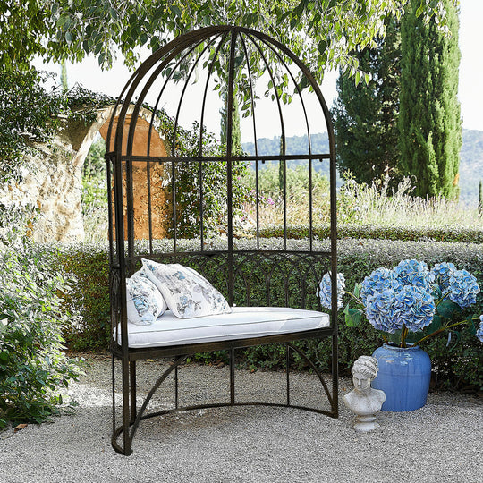 Banc LOBERON Rivandelle noir vieilli — photo produit