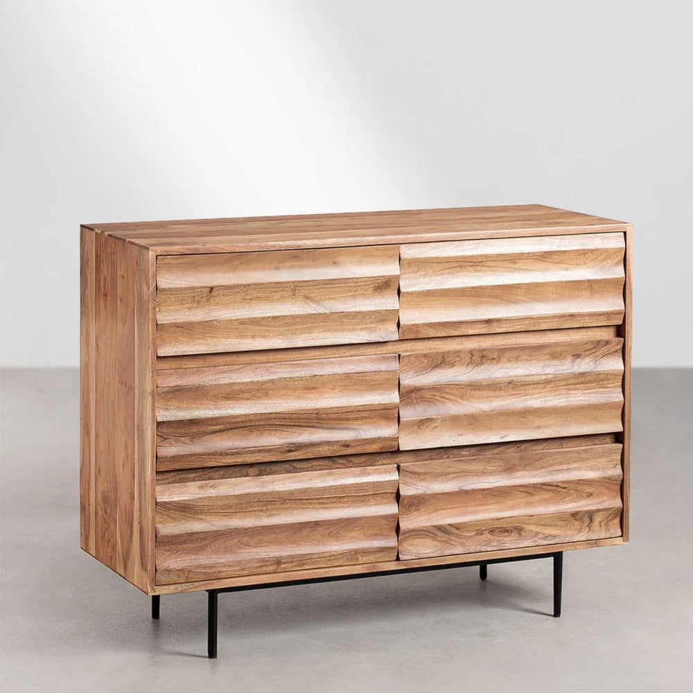 SKLUM- Commode à tiroirs en bois d'acacia Petter