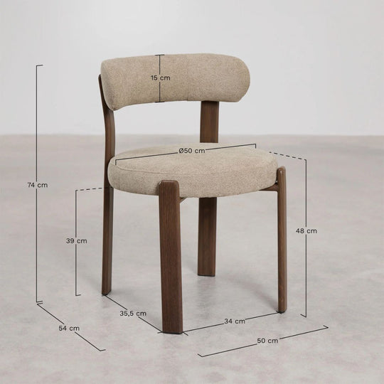 Lot de 2 chaises SKLUM Jolie  de salle à manger en tissu chenille