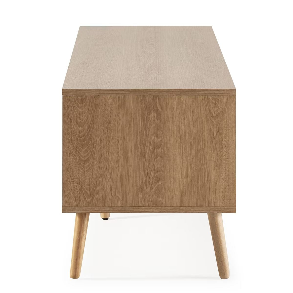 Meuble TV 4 portes, coloris chêne, longueur 160 cm