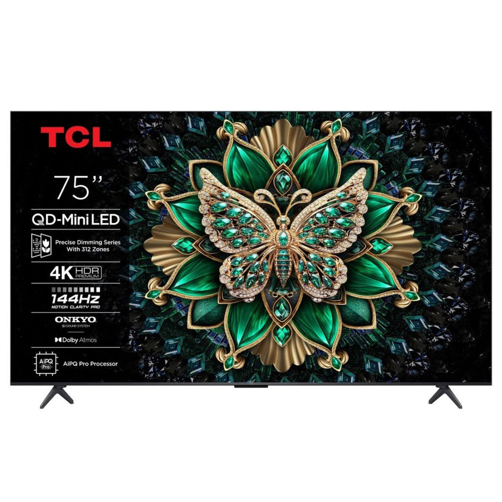 Téléviseur TCL 75C6K – TV QD-Mini LED 75" UHD 4K avec Google TV & Son Onkyo