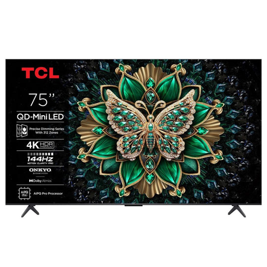 Téléviseur TCL 75C6K – TV QD-Mini LED 75" UHD 4K avec Google TV & Son Onkyo