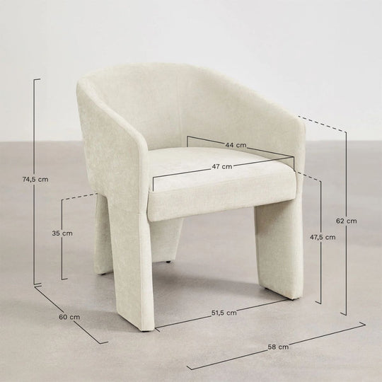 Chaise de salle à manger rembourrée Jimena SKLUM