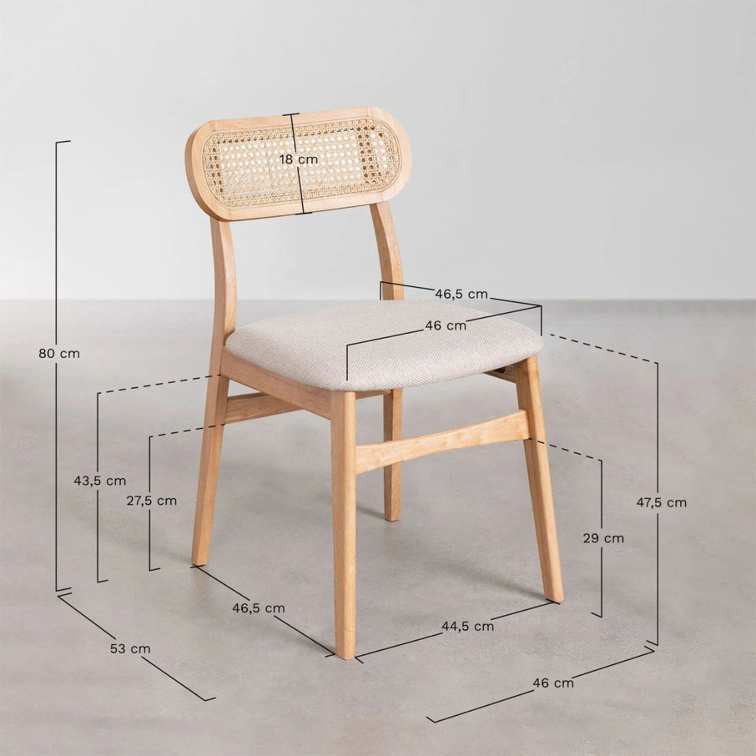 Lot de 2 chaises SKLUM Leivel de Salle à Manger en Bois