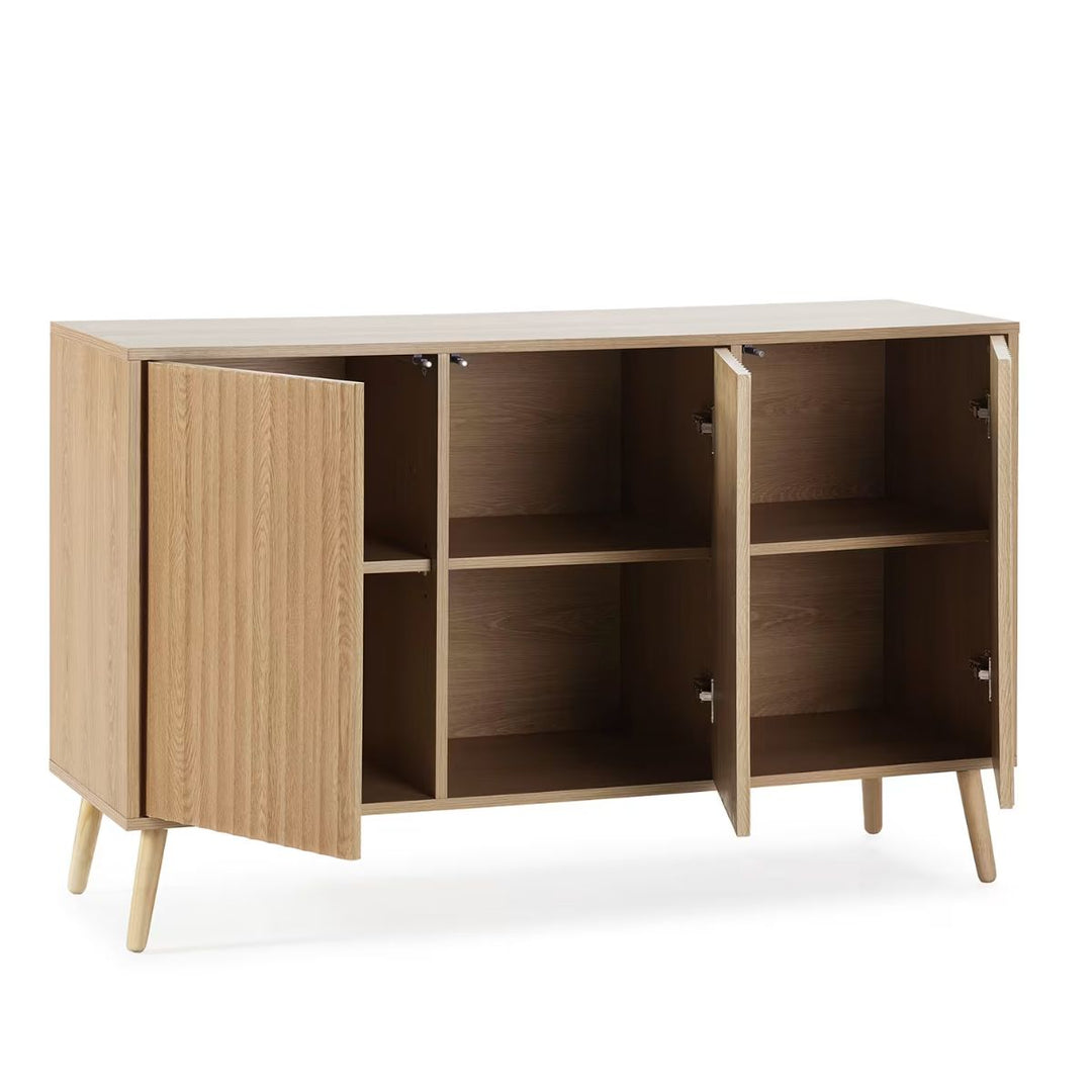 Buffet 3 portes, coloris chêne, largeur 120 cm Lluvia
