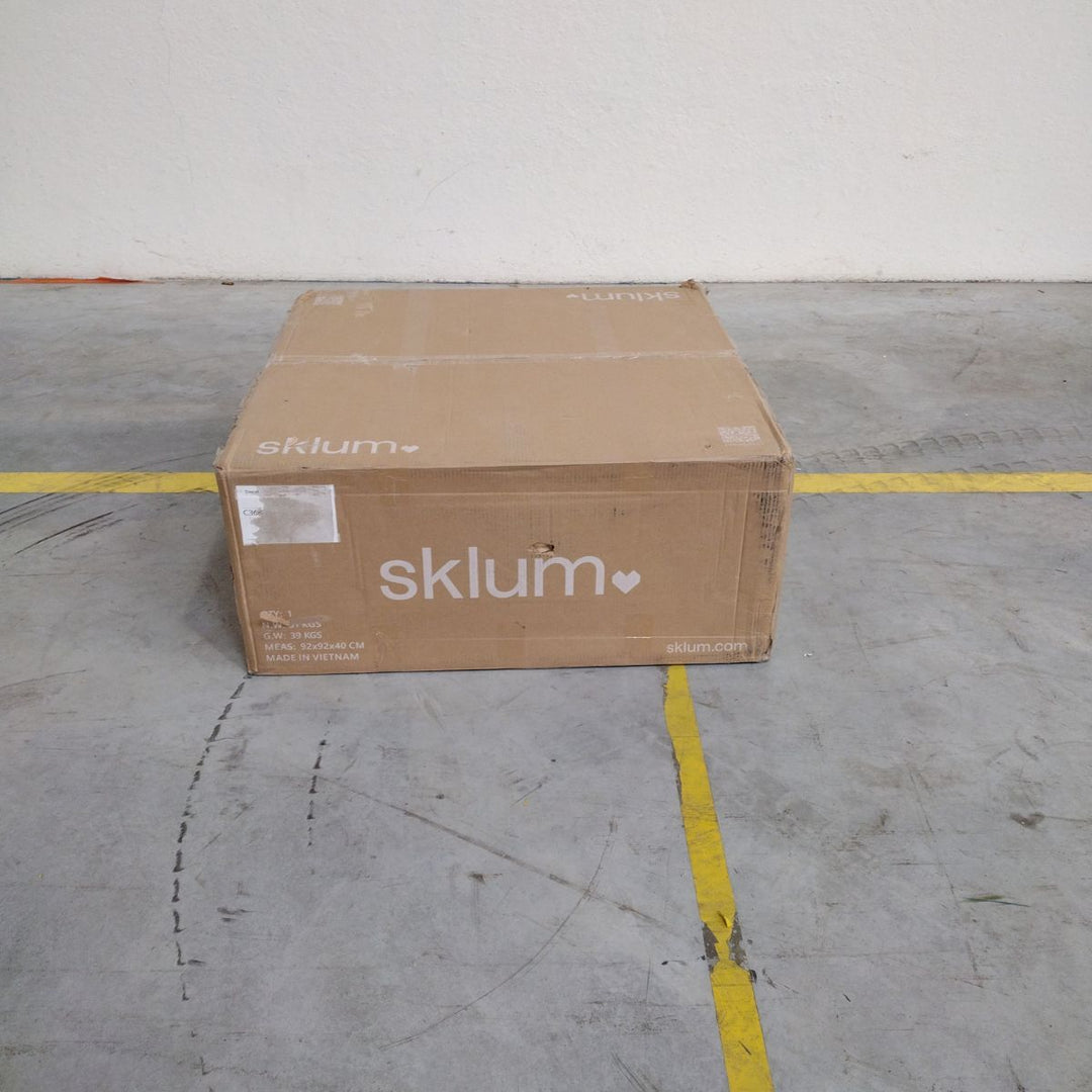 Table basse ronde SKLUM Ø80 cm en aspect ciment travertin Darwys