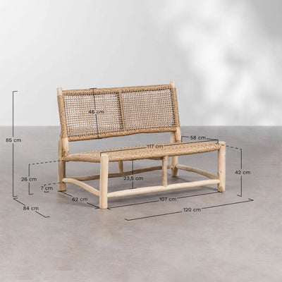 Canapé de jardin SKLUM 2 places en bois de teck Bientina