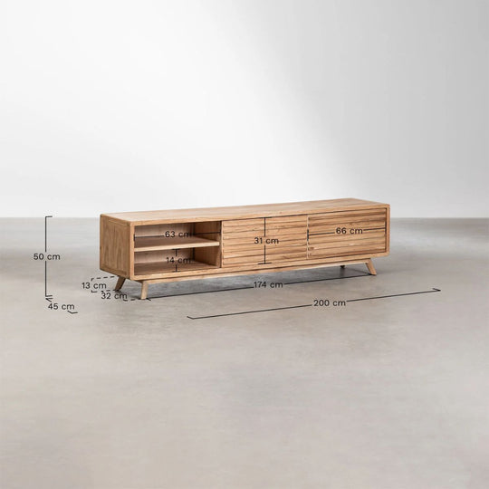 Meuble TV en bois Deleyna 200cm SKLUM- Léger défaut