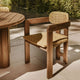 Lot 2 chaises de jardin SKLUM Ginara avec accoudoirs en bois d’acacia et rotin synthétique