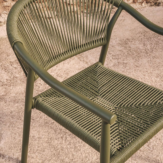 Lot de 4 chaises KAVE HOME Livadia Aluminium Vert