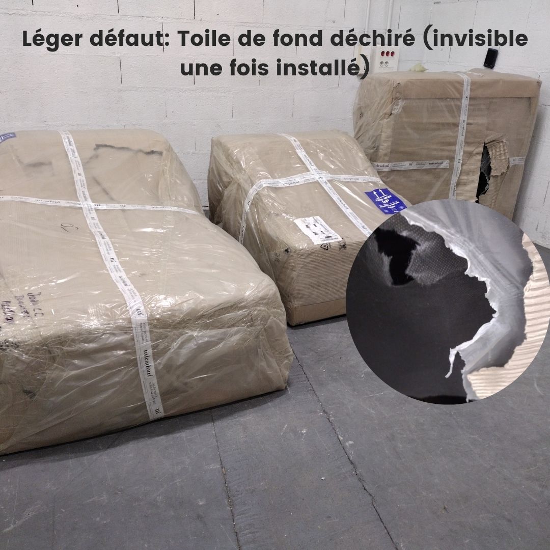 Canapé d'angle gauche velours Jodie Vert  - Léger défaut