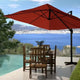 Parasol déporté et rotatif 3 x 3m terracotta PALATINO