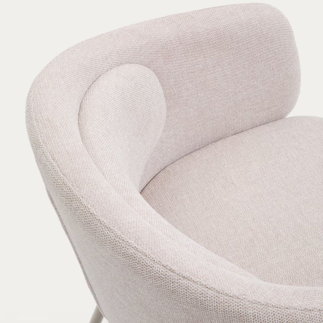 Lot de 2 chaises Idaira beige et pieds en acier beige Kave Home