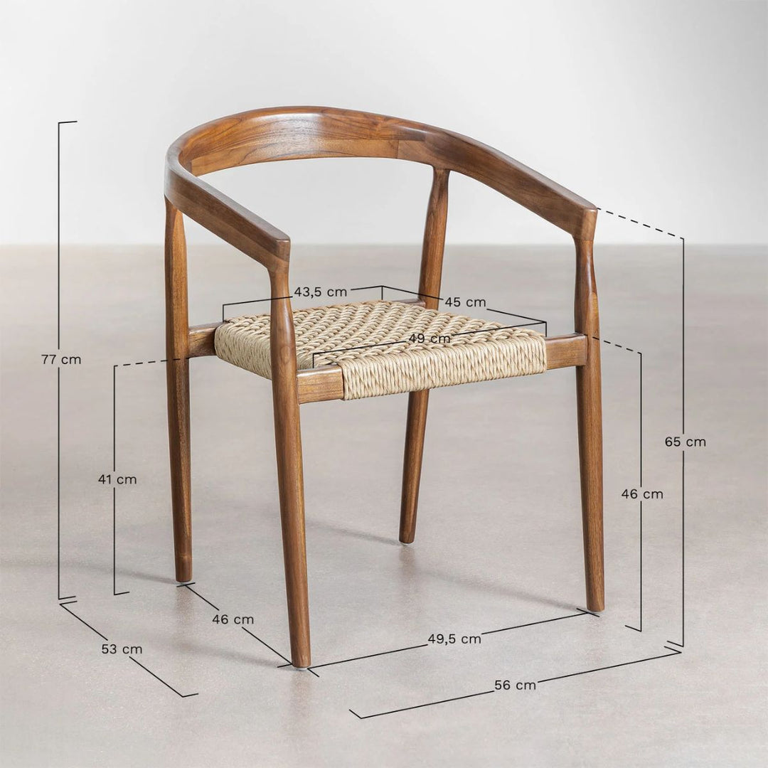 Lot de 2 chaises SKLUM de jardin en bois de teck Visby