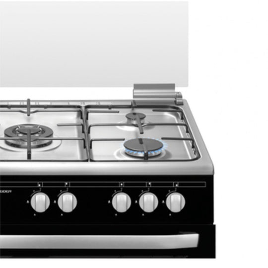 Cuisinière SCHNEIDER SCG9MFCB 5 brûleurs gaz + four électrique 95 L noir mat