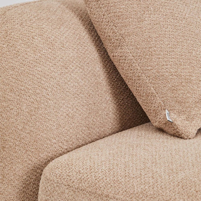 Chauffeuse SKLUM Coco en tissu chenille epais marron latté