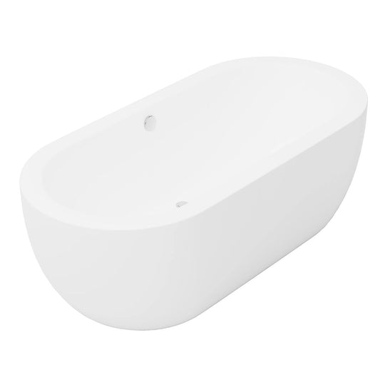 Baignoire îlot ovale VENTE UNIQUE 200 L en Acrylique Blanche NEPTUNA