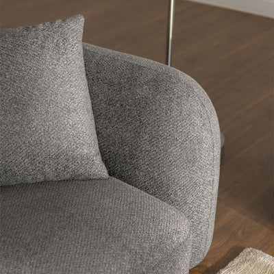 Canapé SKLUM Coco en tissu chenille epais gris