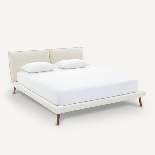 Lit bouclette + sommier 180x200cm, Aurore design E. Gallina AM.PM