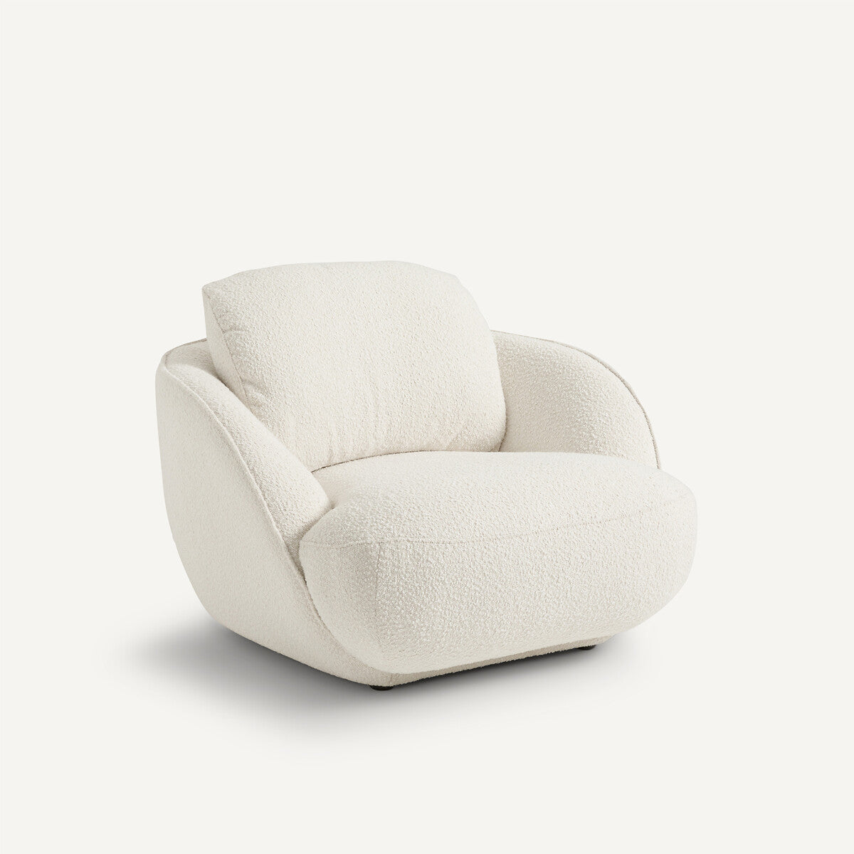 Fauteuil boule XL tissu bouclette, Alpine AM.PM