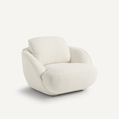 Fauteuil boule XL tissu bouclette, Alpine AM.PM
