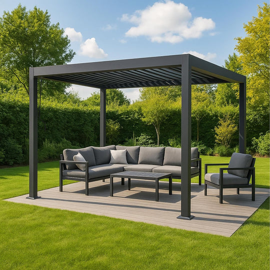 Pergola bioclimatique aluminium 3 x 3 m AirDay - Anthracite