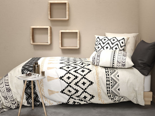 Parure de lit 2 places 100% coton 57 fils Bohème