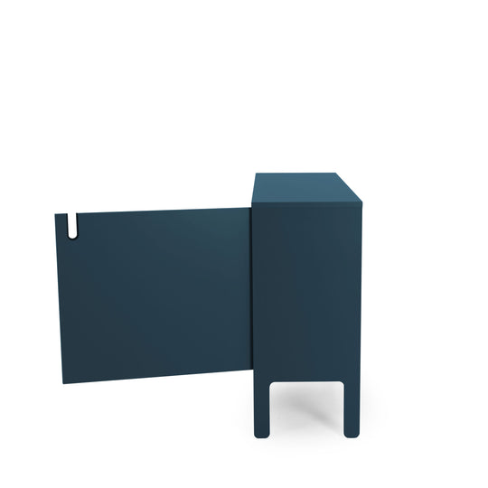Buffet Bleu canard Uno en bois 2 portes L148cm Drawer - Léger défaut