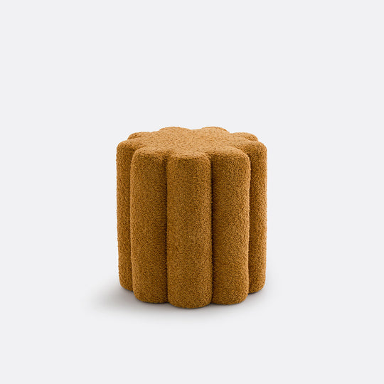 Pouf en bouclette La Redoute Interieurs JUSTYNA Jaune