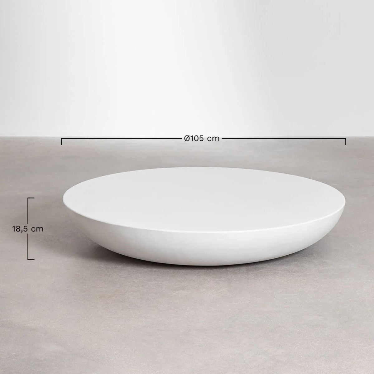 Table basse de jardin SKLUM ronde Ø105 cm en ciment Zenadia