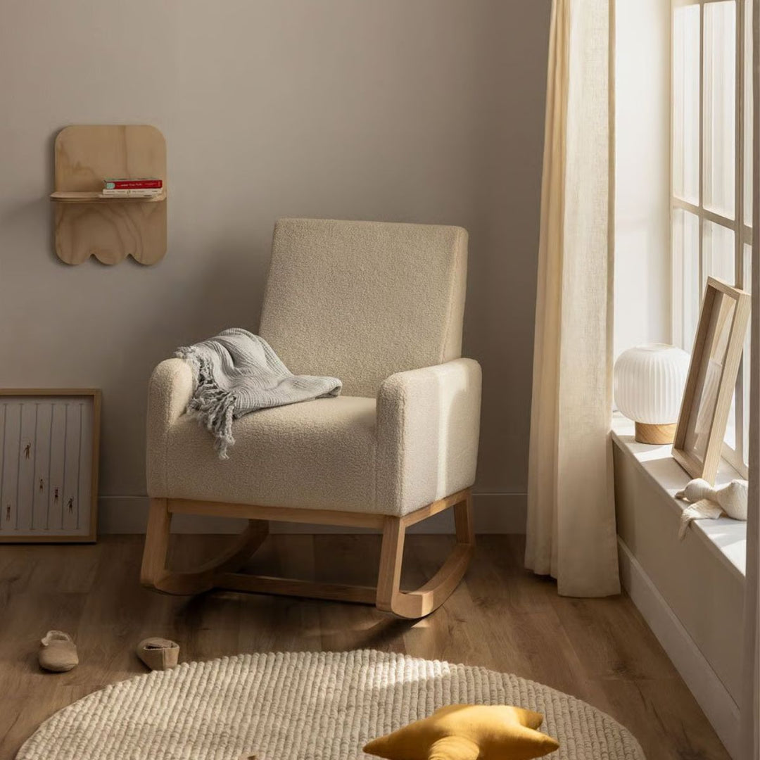 Fauteuil à bascule SKLUM rembourrée Abigray blanc