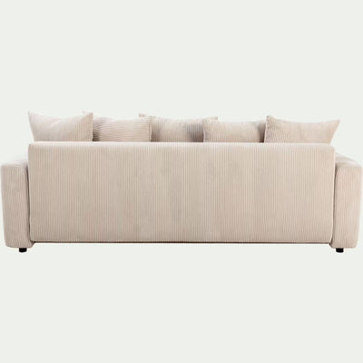 ALINEA Canapé 4 places convertible LUDI en velours côtelé - beige roucas
