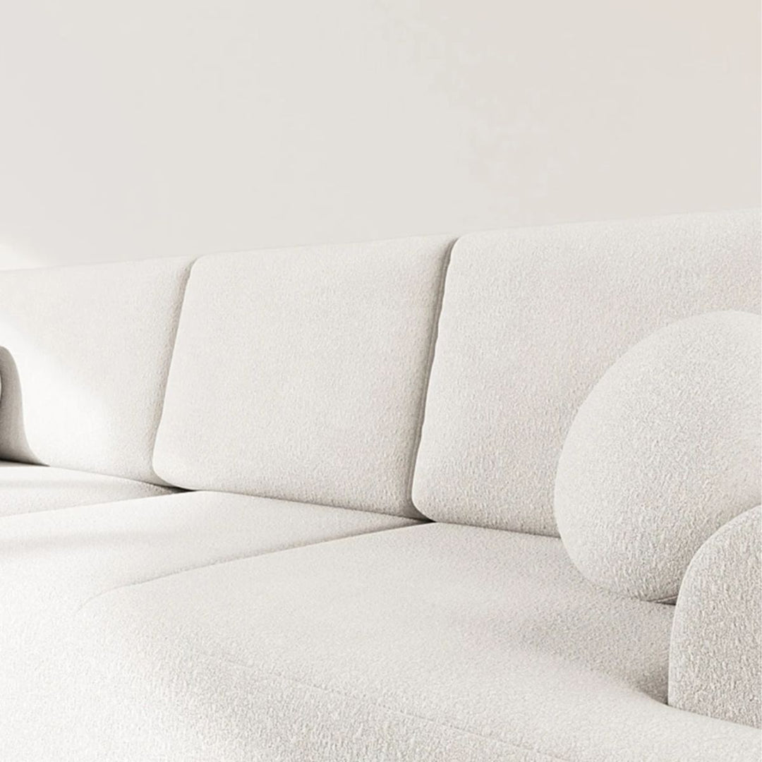 Canapé LISA DESIGN Candela Beige 4 places Convertible Coffre