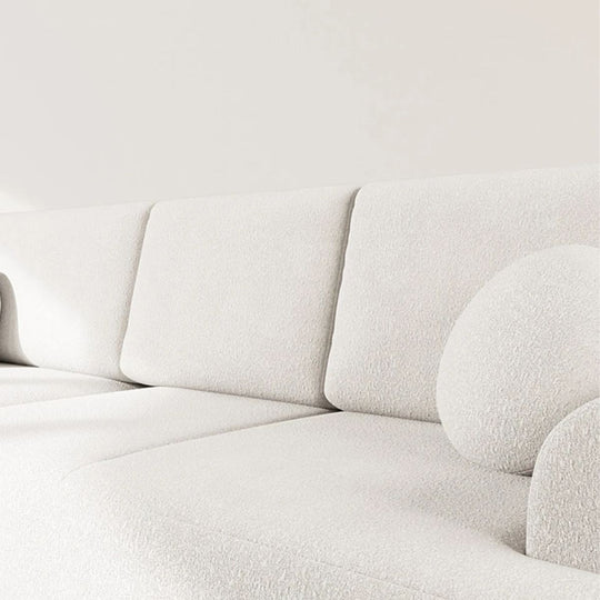 Canapé LISA DESIGN Candela Beige 4 places Convertible Coffre