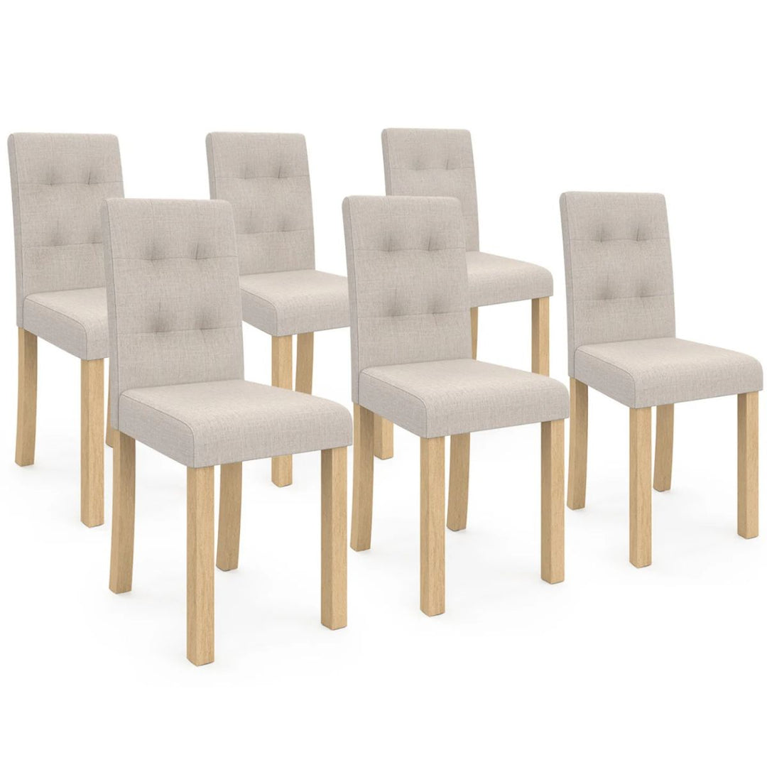 Lot de 6 chaises Polly beige