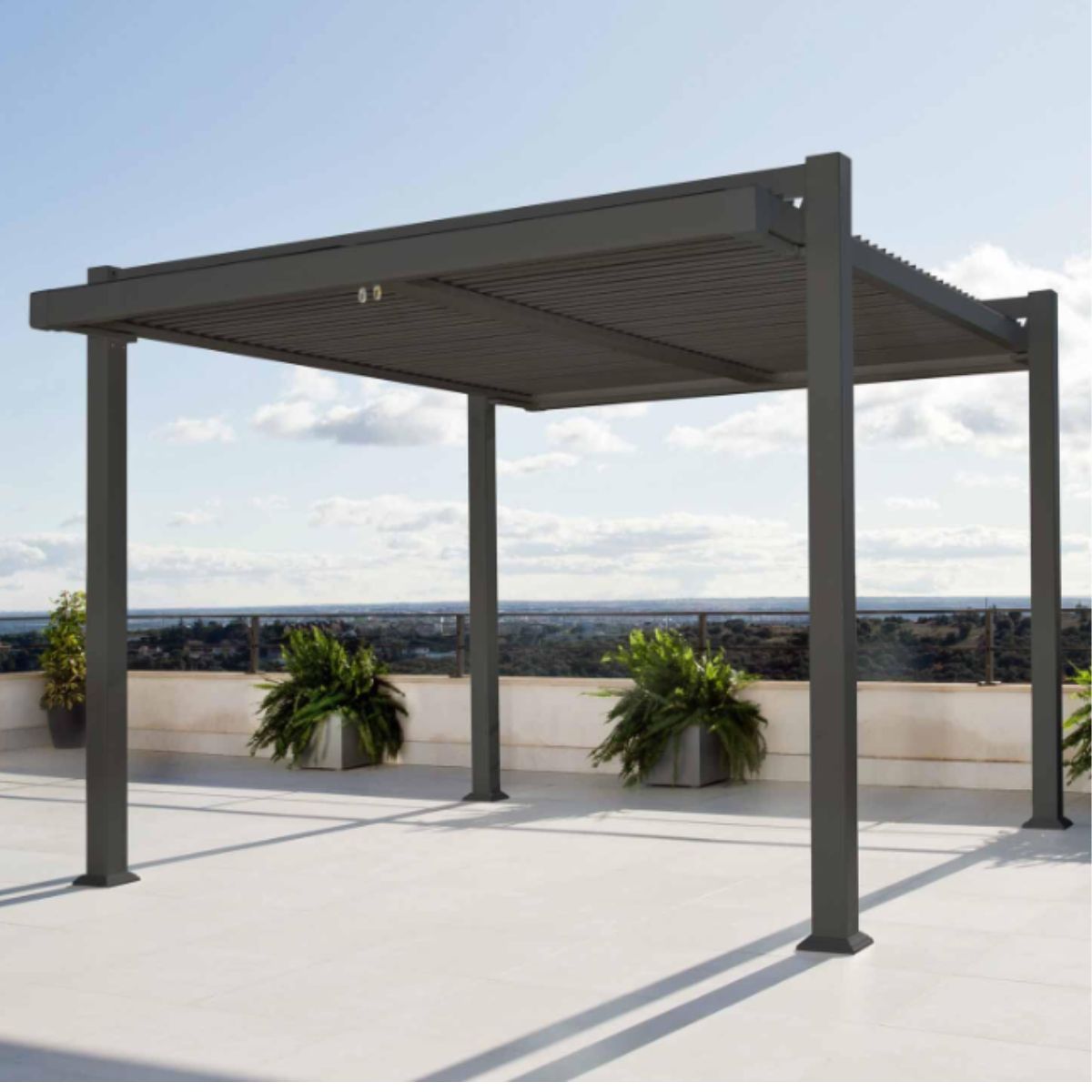 Pergola Bioclimatique Leroy Merlin 11,52m² – Gris Anthracite