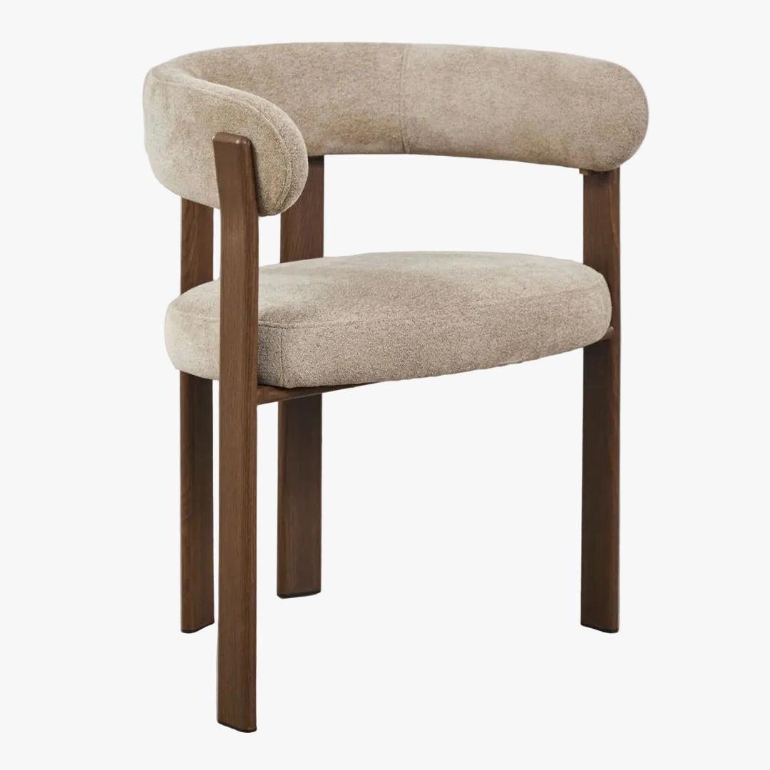 Lot de 4 chaises SKLUM Jolie  avec accoudoirs de salle à manger en tissu chenille