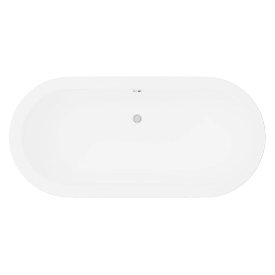 Baignoire îlot ovale VENTE UNIQUE 200 L en Acrylique Blanche NEPTUNA