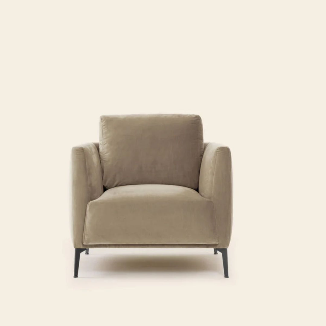 Fauteuil MADURA Odelle velours beige chic