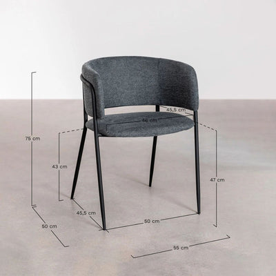 Lot de 2 chaises SKLUM en velours côtelé beige Nalon