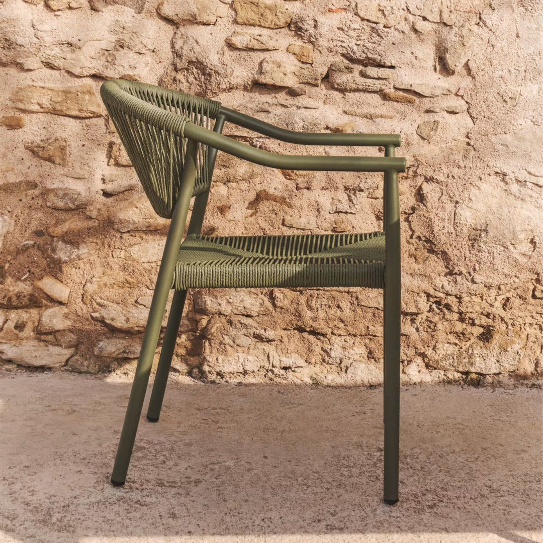 Lot de 4 chaises KAVE HOME Livadia Aluminium Vert