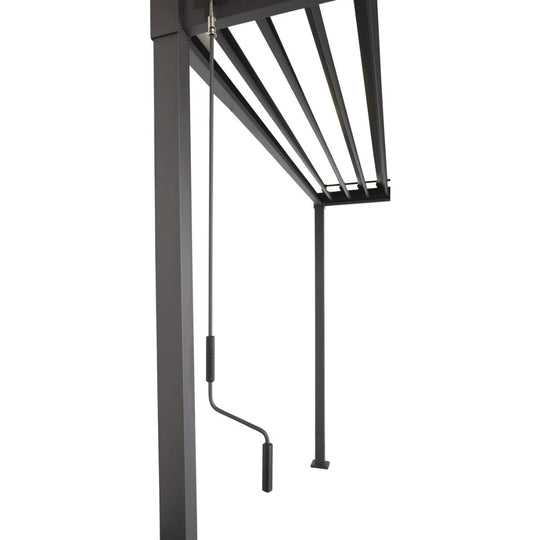 Pergola Bioclimatique Autoportante 3x3m à Lame Orientable Gris Anthracite Toscana